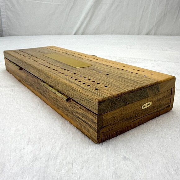 Vintage Urea Double Six Dominoes 28 Piece Set w/Cribbage Board & Wood Box - Picture 5 of 11